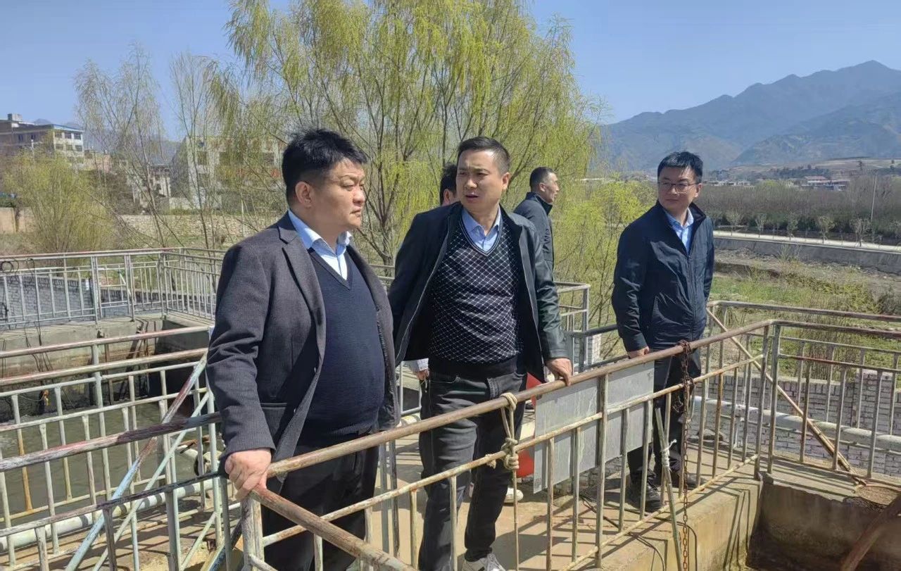 西安市生态环境局副局长赵广到bsports必一体育公司蓝田县玉山污水处理厂调研